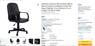 Silla de Oficina Giratoria Adec Group Negra