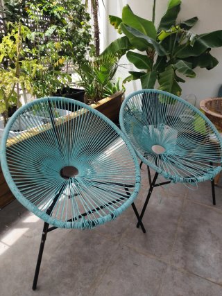 2 Sillones Acapulco Exterior Azul