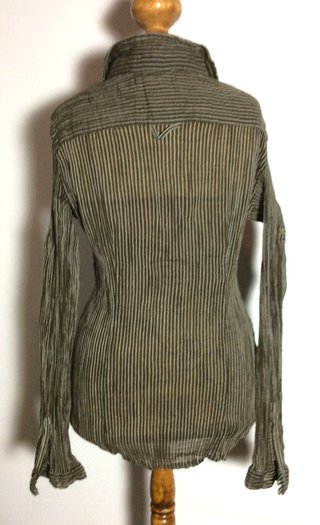 Camisa Mango Rayas tejido arrugado