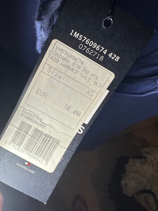 Polo Tommy Hilfiger donna blu taglia XS
