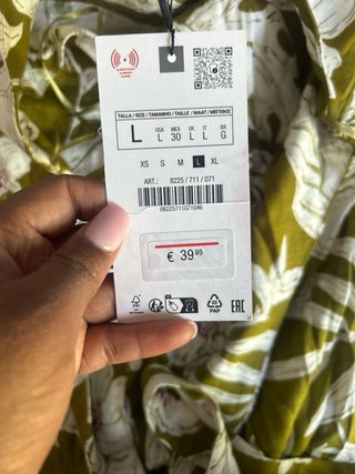 Vestido Zara floral verde