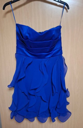 Vestido azul con volantes talla 36
