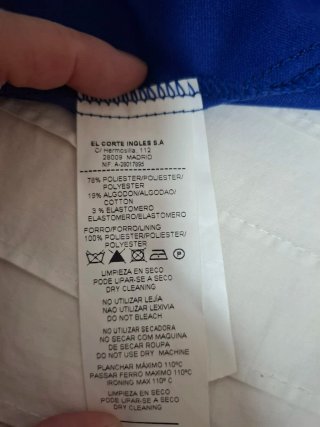 Vestido azul con volantes talla 36