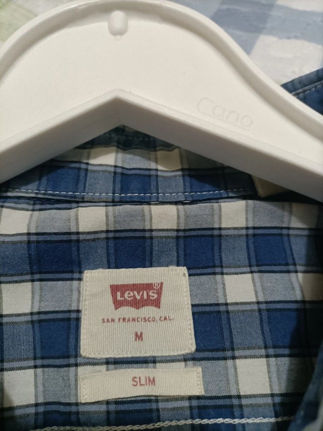 Camisa Levi's cuadros azul y blanco Talla M