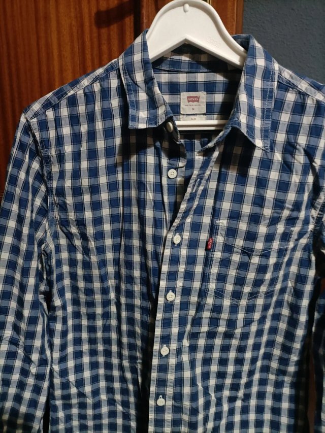 Camisa Levi's cuadros azul y blanco Talla M