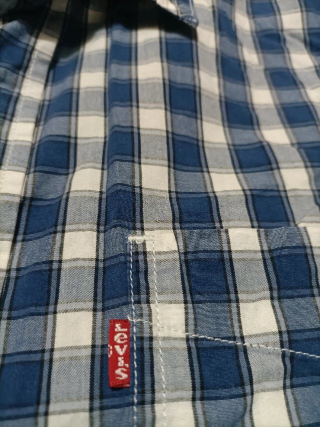 Camisa Levi's cuadros azul y blanco Talla M