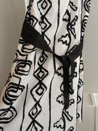 Vestido estampado blanco y negro T. Única
