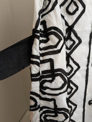Vestido estampado blanco y negro T. Única