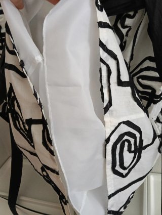 Vestido estampado blanco y negro T. Única