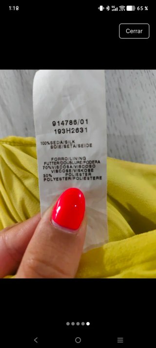Vestido largo amarillo lima seda