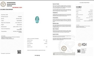 Aguamarina Natural 18ct