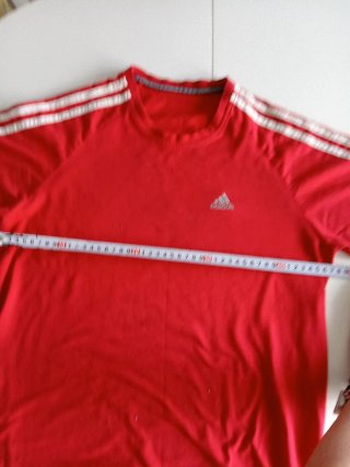 Camiseta Adidas Hombre Manga Corta Roja