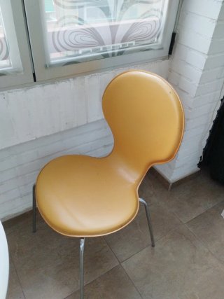 Sillas de cocina patas níquel modernas