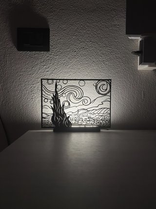 Van Gogh Silhouette con base led USB