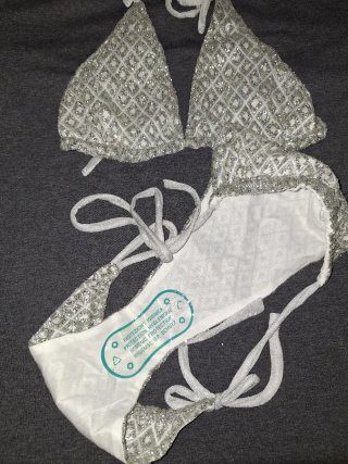 Bikini Brillante Plateado