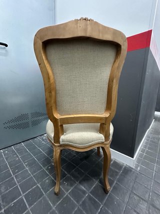 Sillas Comedor Madera Roble Tapizadas Beige
