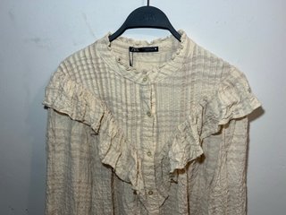Blusa Zara Beige Talla XXL