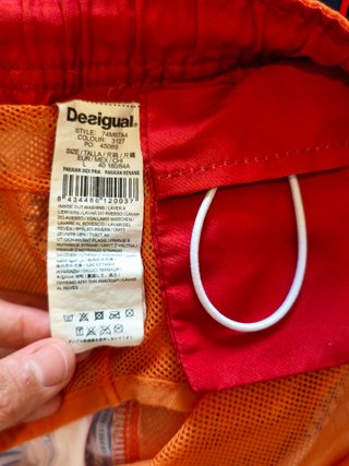Desigual Bañador Estampado Naranja y Rojo