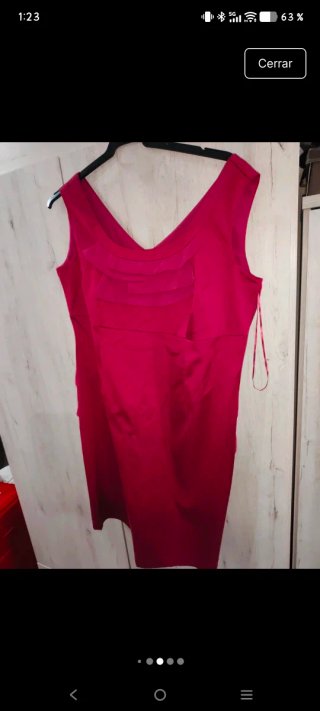 Conjunto vestido y torera berenjena