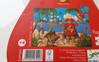 Puzzle Djeco El Pirata y su tesoro 36 piezas