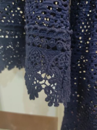 Vestido playero azul crochet  Marca enfasis