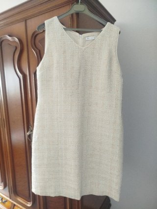 Conjunto TEN ENCY vestido y chaqueta beige