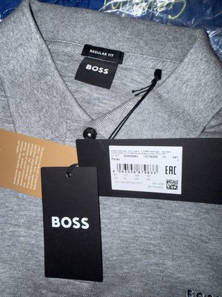 Camiseta Polo Boss Gris Talla XL