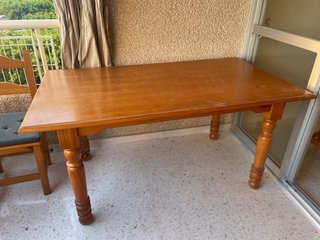 Mesa comedor y 6 sillas madera