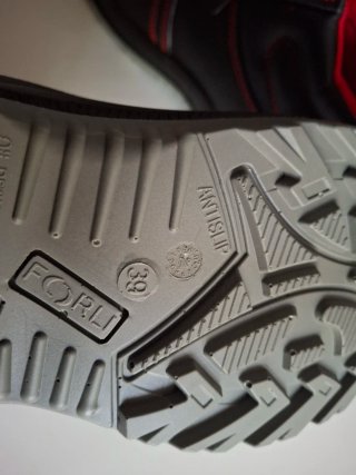 Zapatillas de Seguridad ORLI Negras y Rojas