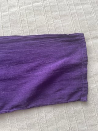 Vestido playero morado bordado
