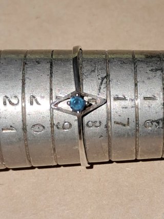 Anillo plata ley piedra azul