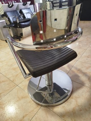 Sillón Peluquería Giratorio Cromado
