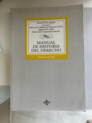 Manual de historia del derecho