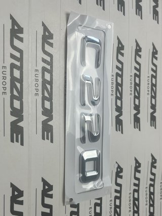Emblema C220 plateado para maletero Mercedes Benz