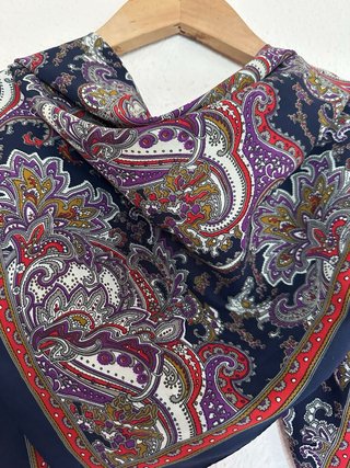Pañuelo Paisley Azul y Morado