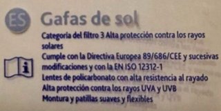 Gafas de sol para bebé 0m+