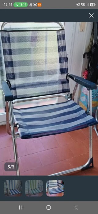 3 Sillas de Playa Plegables