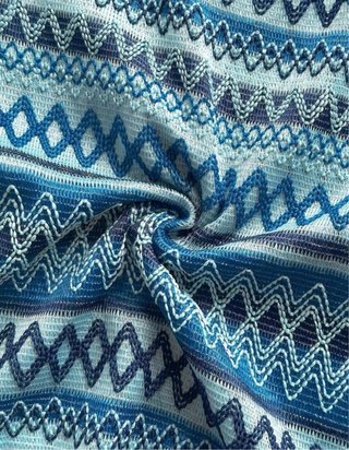 Vestido mini estampado azul talla XS