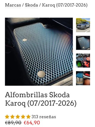 Alfombrillas coche Skoda Karoq