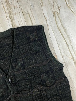 Chaleco Vintage Negro y Verde
