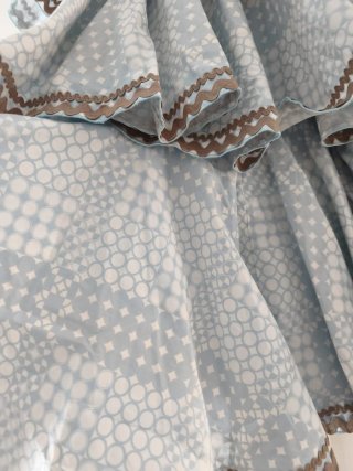Falda flamenca Rocío azul y blanco