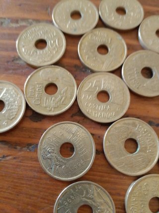 Lote 15 monedas 25 pesetas