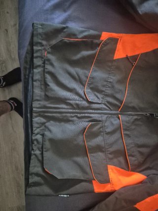Chaqueta Chiruca Antidesgarro Negra/Naranja
