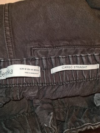 Pantalón cargo negro Bershka Talla M