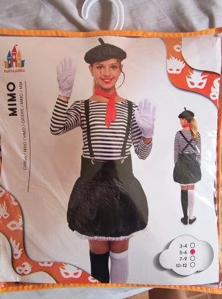 Disfraz Mimo Infantil,talla 5-6