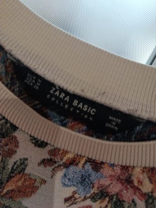 Jersey Zara floral manga ranglán
