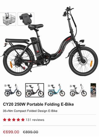 Bicicleta Eléctrica SAMEBIKE CY20 250W