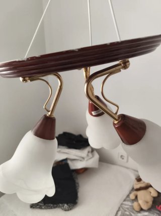 Lámpara de techo metaly cristal