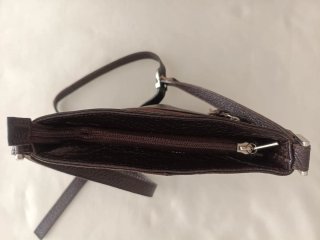 Bolso bandolera de piel marrón