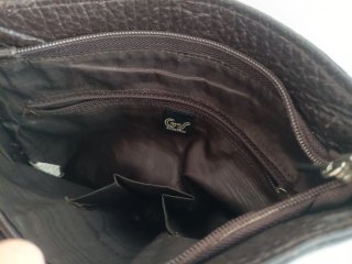Bolso bandolera de piel marrón